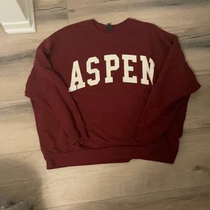 Burgundy Aspen crewneck